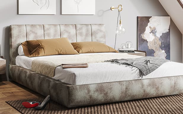 Upholstered Headboard and Bed Base