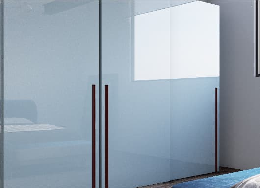 Glossy Designer Doors with Inbuilt Matt Lacquered Handles