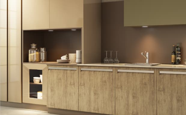 Exclusive PVC, Acrylic and Back-painted Satin Glass Finish