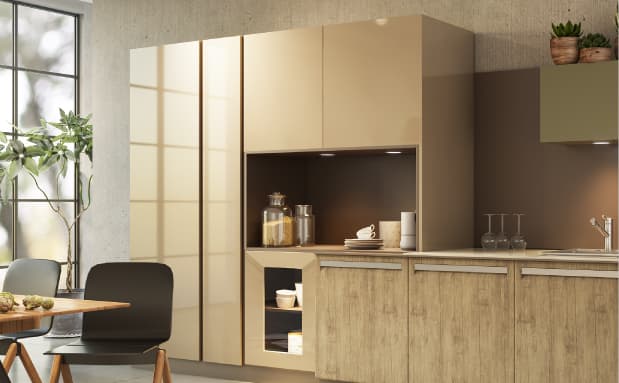 Beautifully Designed Tall Cabinet with an Open Space