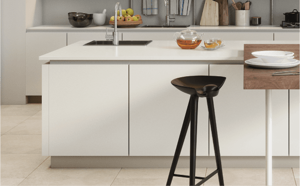 White Back-painted Satin Glass