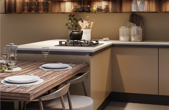 Combination of Natural Veneer and Scratch Resistant Acrylic